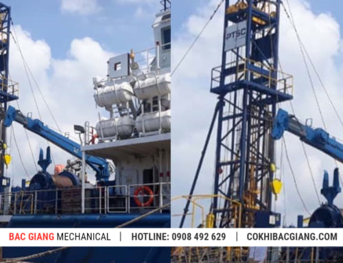 Bảo dưỡng, lắp đặt giàn khoan trên tàu Bình Minh